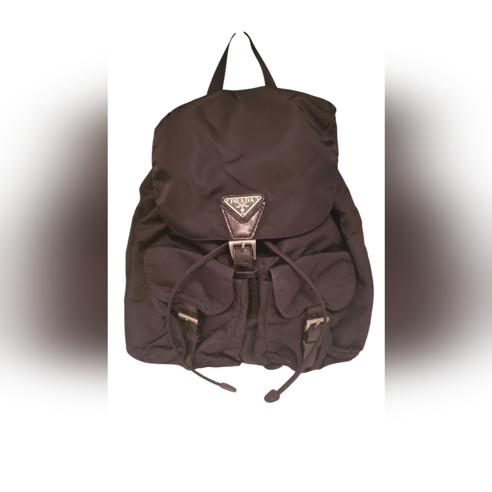 💥SOLD💥P4-Prada Tessuto Nylon Saffiano Vela Backpack